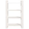 vidaXL Libreria/Divisorio Bianco 80x35x125 cm Legno Massello di Pino
