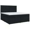 vidaXL Letto box spring con materasso Nero 160 x 200 cm Tessuto