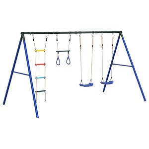 vidaXL Set Gioco da Esterno con Altalene Trapezio e Scala