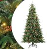 vidaXL Albero di Natale Artificiale con Rami Pieghevoli Verde 180 cm