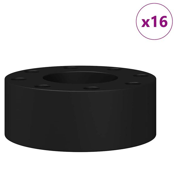 vidaXL Paracolpi per Tavolo da Calcio 16 pcs Nero 2,7 x 2,7 x 1,3 cm