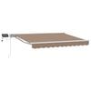 vidaXL Cornice per Tenda Manuale con LED Tortora 2,5 x 2 m