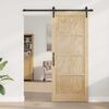 vidaXL Porta scorrevole Marrone 86 x 211 cm Pino massello