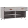 vidaXL Panca Porta Scarpe Grigio Sonoma 102x35x55 cm Legno Multistrato