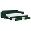 vidaXL Divano Letto Estraibile Cassetti Verde Scuro 80x200cm Velluto