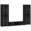 vidaXL Set mobile TV FLORIN 3 pz Nero Legno ingegnerizzato