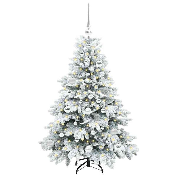 vidaXL Albero di Natale artificiale con 150 LED Bianco 120 cm PE e PVC