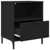 vidaXL Comodino con cassetto Nero 49 x 36 x 61 cm Legno multistrato