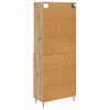vidaXL Credenza con cassetto Rovere artigianale 69,5 x 34 x 180 cm
