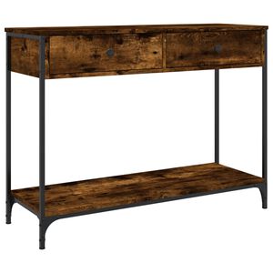 vidaXL Tavolino Consolle Rovere Fumo 100x34,5x75cm Legno Multistrato