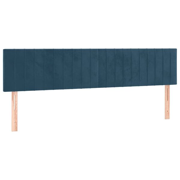 vidaXL Testiera Blu Scuro 180x5x78/88 cm in Velluto