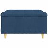 vidaXL Pouf contenitore con cuscino Blu 80 x 80 x 45 cm Tessuto