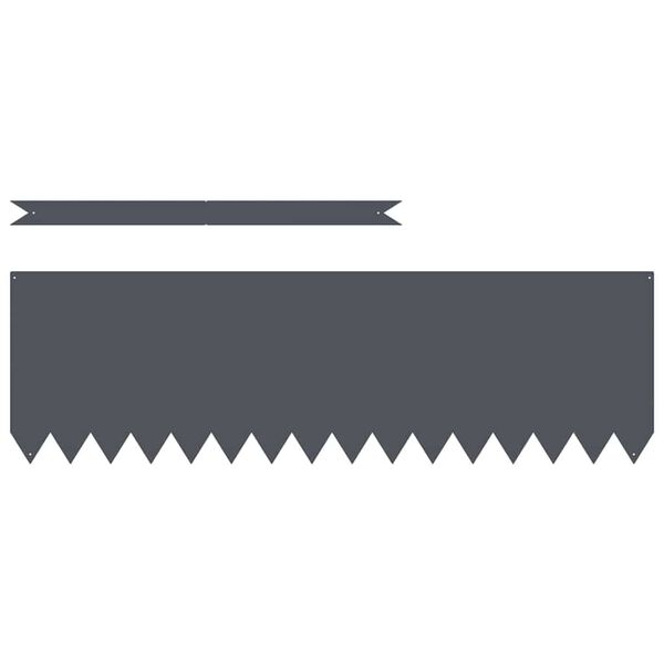 vidaXL Bordura per Prato 50 pcs Antracite 100 x 0.05 x 20 cm