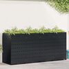 vidaXL Contenitore per Rifiuti per 4 Bidoni Nero 272 x 77,5 x 121,5 cm