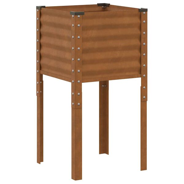 vidaXL Fioriera da giardino 45x45x88 cm in acciaio corten