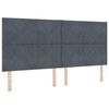 vidaXL Letto a Sorgente LED Grigio scuro 200 x 200 cm Velluto