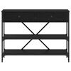 vidaXL Tavolo consolle Rovere Nero 100 x 34,5 x 75 cm legno
