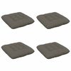 vidaXL Cuscini per Seduta VIANEN 4 pz 100% Poliestere Grigio