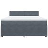 vidaXL Giroletto a Molle con Materasso Grigio Scuro 180x200 cm Velluto