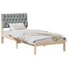 vidaXL Letto con Testiera Rivestita con testiera Marrone 90 x 190 cm