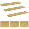 vidaXL Tappeti per scale 15 pz 76 x 20 cm Beige Poliestere