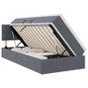 vidaXL Letto con Contenitore Grigio scuro 90 x 190 cm Velluto