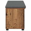 vidaXL Panca per ingresso con cuscino Legno vecchio 100 x 38 x 46 cm