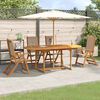 vidaXL Set Pranzo da Giardino 5pz Legno Massello di Acacia e Textilene