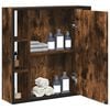 vidaXL Mobile Bagno Specchio Rovere Fumo 60x16x60 cm Legno Multistrato