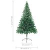 vidaXL Albero di Natale Preilluminato Palline Bianco 180 cm 564 Rami