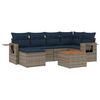 vidaXL Set Divani da Giardino 7 pz con Cuscini Grigio in Polyrattan