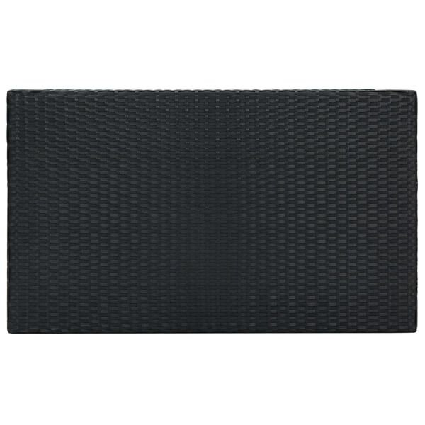 vidaXL Tavolo da Bar da Giardino Nero 100x60,5x110,5 cm Polyrattan