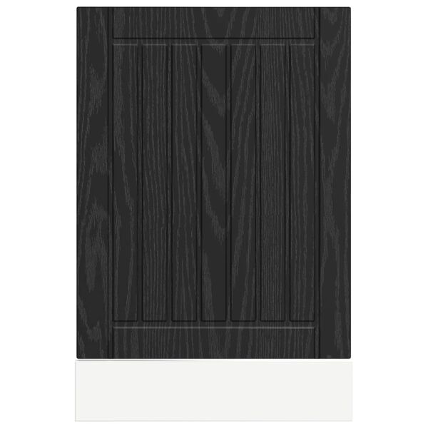 vidaXL Mobile da cucina Rovere Nero 45 x 1,5 x 67 cm Legno multistrato