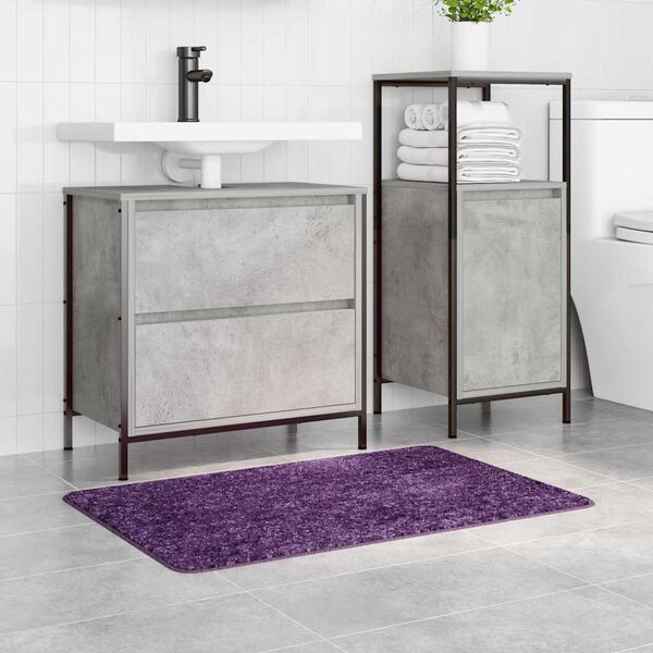 vidaXL Tappetino da bagno antiscivolo Viola 60 x 90 cm PP