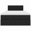 vidaXL Letto con contenitore e materasso Nero 120 x 200 cm