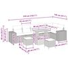 vidaXL Set Divano da Giardino con cuscino 9 pcs Beige e Grigio Chiaro
