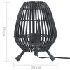 vidaXL Lampada da Tavolo in Salice Nera 60 W 20x27 cm E 27