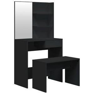 vidaXL Set Toeletta Nero 74,5x40x141 cm
