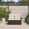vidaXL Divano da giardino Marrone 141 x 62 x 69cm polyrattan