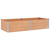 vidaXL Letto rialzato da giardino Marrone 250 x 100 x 54 cm alluminio