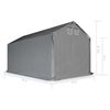 vidaXL Tessuto di Rivestimento per Tenda in PVC 4x8 m Grigio