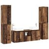 vidaXL Set di mobili per il bagno 5 pz Legno antico 33 x 34,5 x 160 cm
