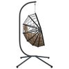 vidaXL Sedia a Uovo Sospesa con Supporto Tortora Polyrattan e Acciaio