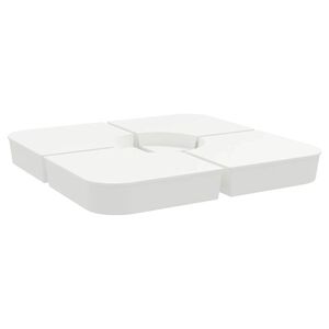 vidaXL Set Base per Ombrellone 4 pz con Supporto a Croce 100 kg PP