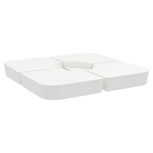 vidaXL Set Base per Ombrellone 4 pz con Supporto a Croce 100 kg PP