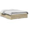 vidaXL Giroletto Cassetti Rovere Sonoma 120x200 cm Legno Multistrato