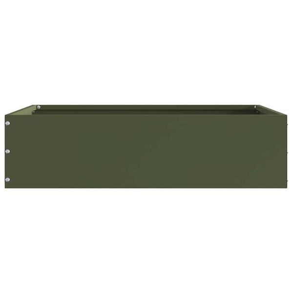 vidaXL Bordura per Prato Oliver verde 50 x 50 x 13 cm Acciaio