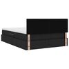 vidaXL Letto con contenitore e LED con led Nero 140 x 200 cm Tessuto