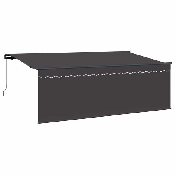 vidaXL Tenda Retrattile Antracite 350 x 200 cm Poliestere e Alluminio