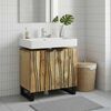 vidaXL Armadio per Lavabo da Bagno con porta Marrone 62 x 33 x 58 cm